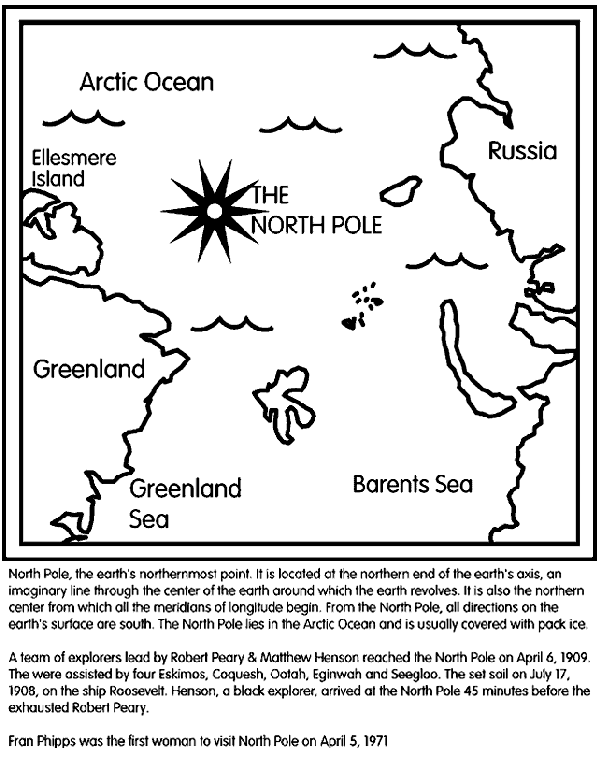 North Pole Coloring Page